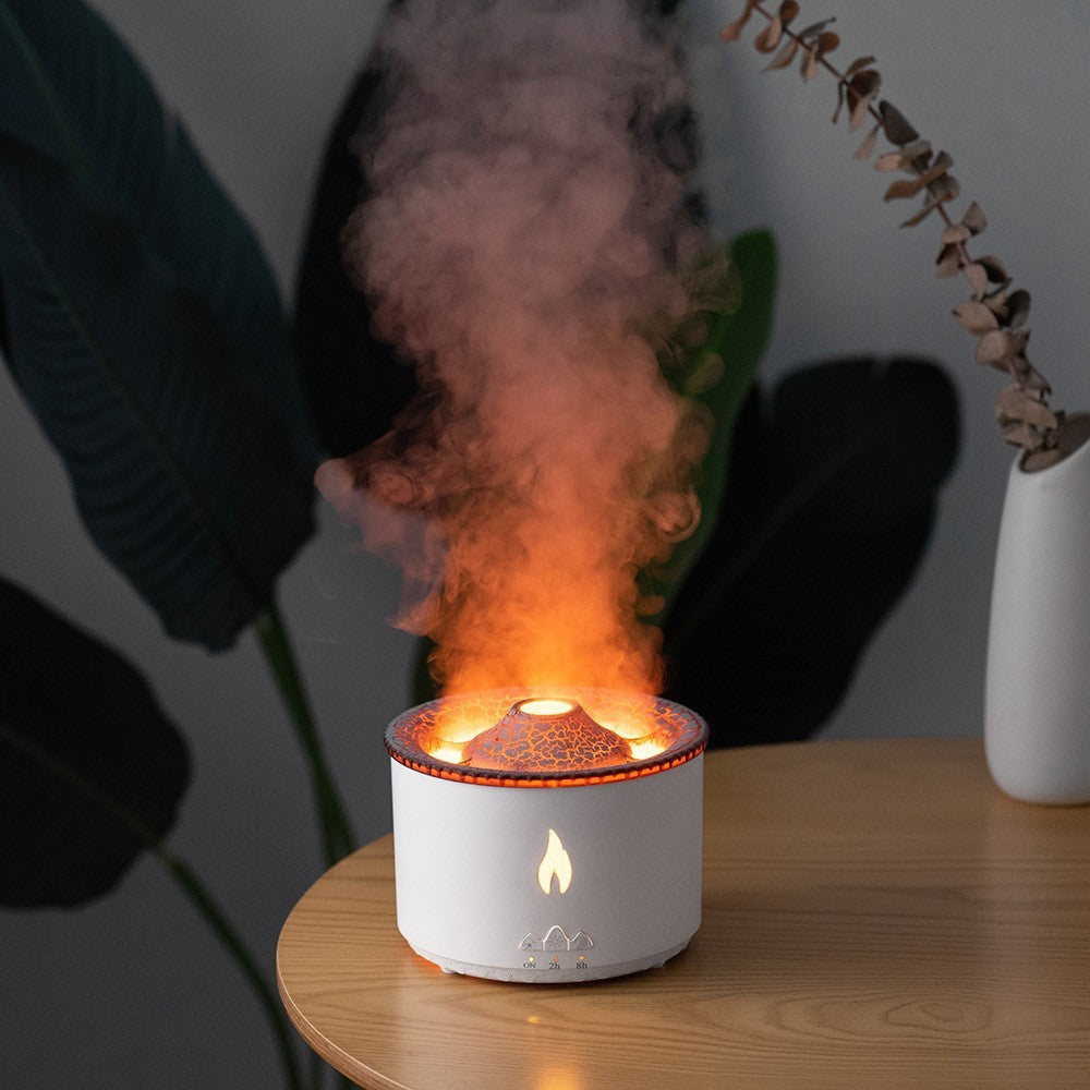 Humidificateur à effet flamme – Diffuseur d’arômes et lumière apaisante