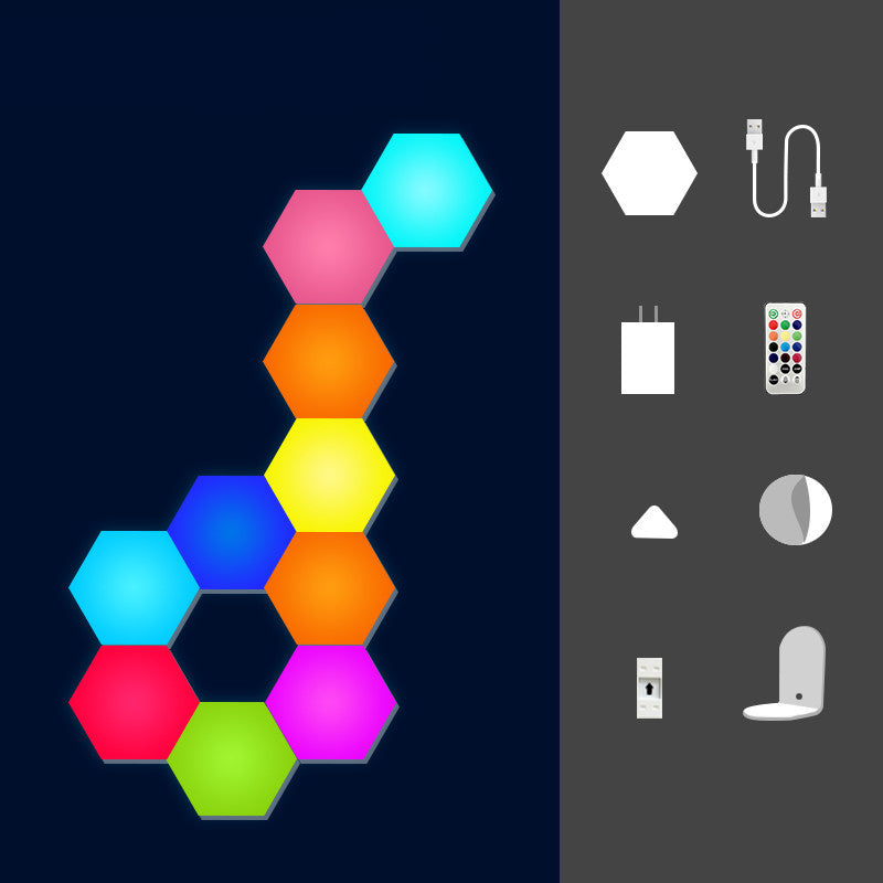 Panneaux lumineux modulaires LightHex™ — Ambiance RGB intelligente