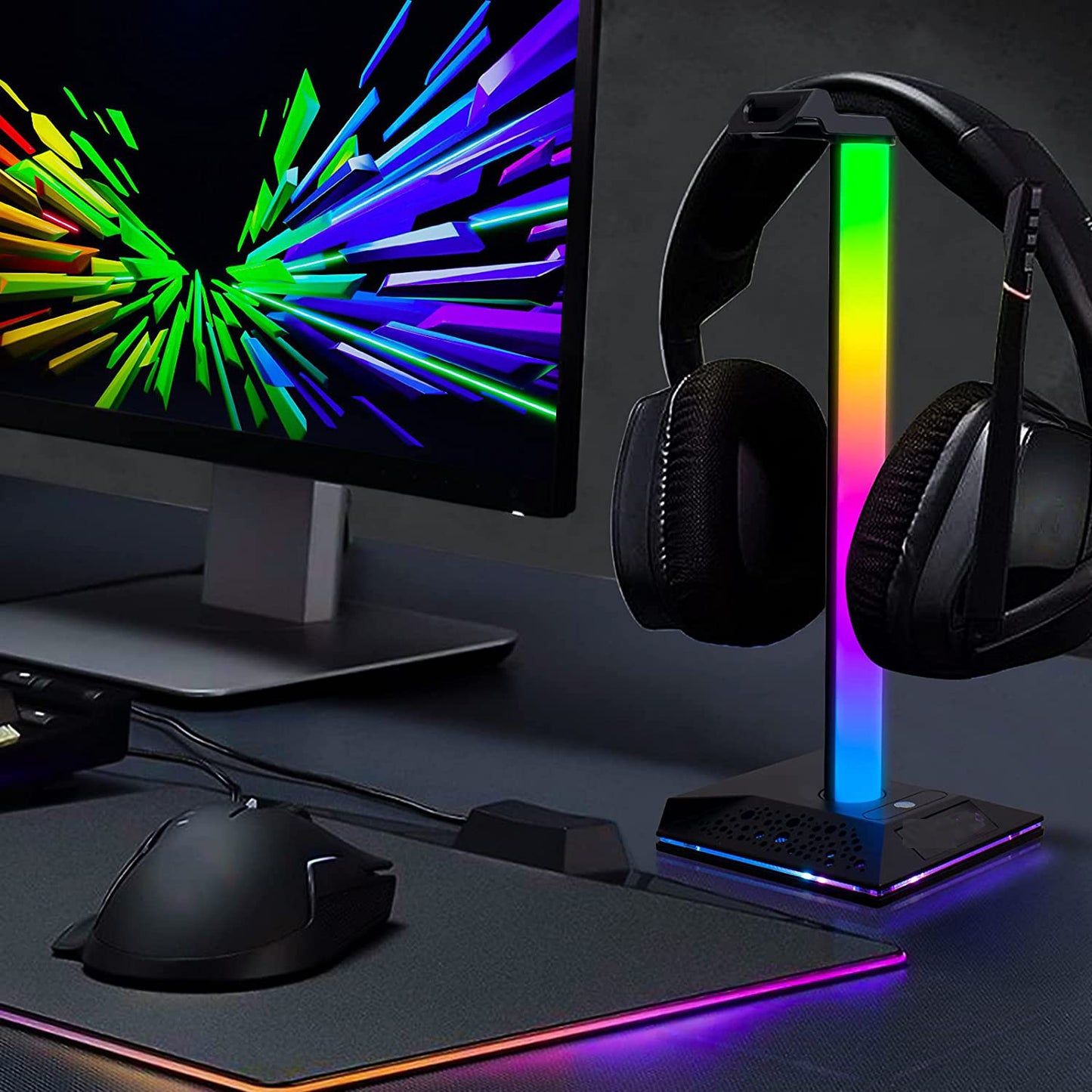 Support HeadZen™ — Support de casque lumineux RGB