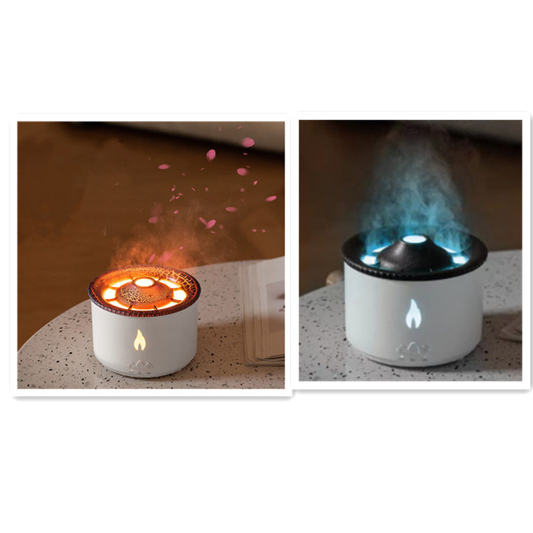 Humidificateur à effet flamme – Diffuseur d’arômes et lumière apaisante