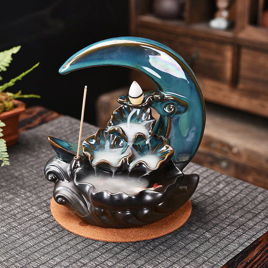 🌙 Fontaine d’Encens “Lune Mystique” – Élégance céleste et détente aromatique