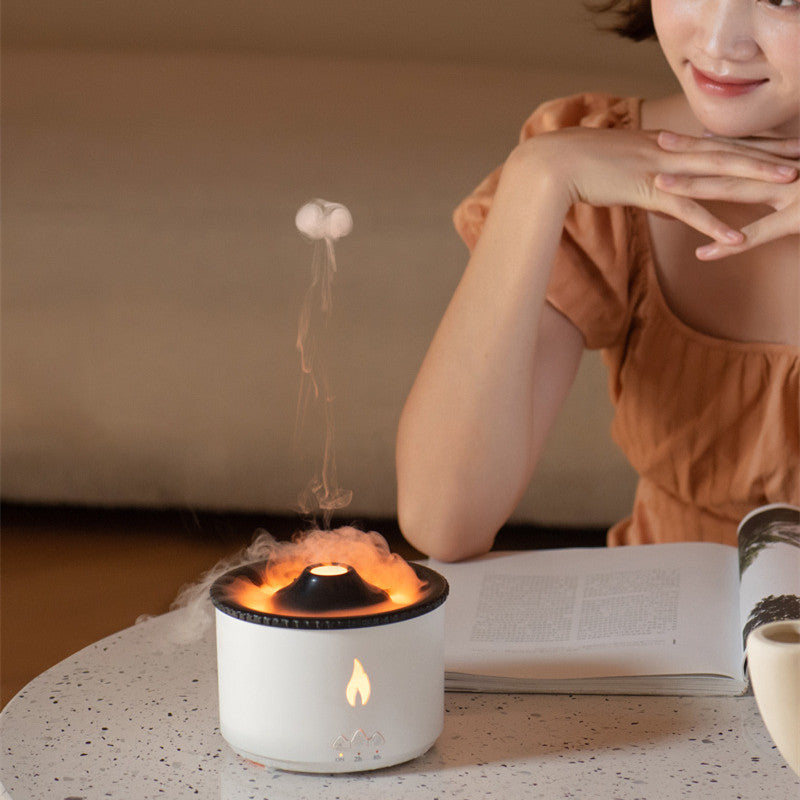 Humidificateur à effet flamme – Diffuseur d’arômes et lumière apaisante
